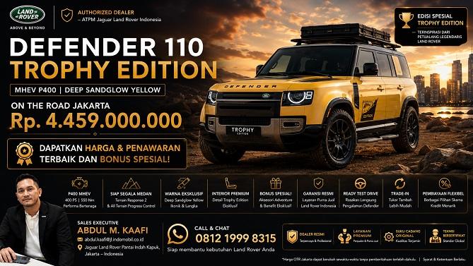 Promo Defender 110 Trophy Edition MHEV P400, Deep Sandglow Yellow