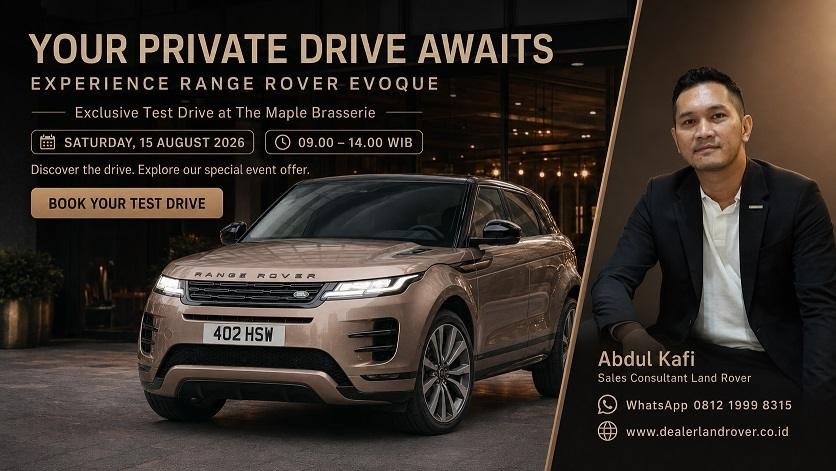 Test Drive Range Rover Evoque di The Maple Brasserie kaafi